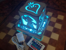 Load image into Gallery viewer, Kingdom Hearts Inspired Lantern with Outlet powered LED Base- Sora, Kairi, Riku