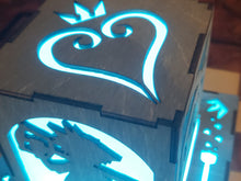 Load image into Gallery viewer, Kingdom Hearts Inspired Lantern with Outlet powered LED Base- Sora, Kairi, Riku