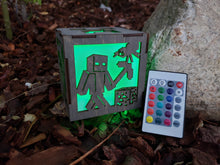 Load image into Gallery viewer, Creeper Miner Inspired Color changing lantern light box