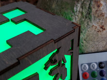 Load image into Gallery viewer, Creeper Miner Inspired Color changing lantern light box