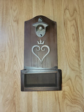 Load image into Gallery viewer, Kingdom Hearts Inspired Wall mounted bottle opener with cap catcher