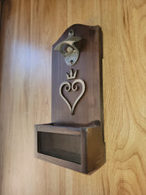 Load image into Gallery viewer, Kingdom Hearts Inspired Wall mounted bottle opener with cap catcher