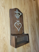 Load image into Gallery viewer, Kingdom Hearts Inspired Wall mounted bottle opener with cap catcher
