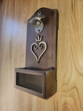 Load image into Gallery viewer, Kingdom Hearts Inspired Wall mounted bottle opener with cap catcher