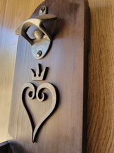 Load image into Gallery viewer, Kingdom Hearts Inspired Wall mounted bottle opener with cap catcher