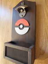 Load image into Gallery viewer, Pokemon Inspired Wall mounted bottle opener with cap catcher