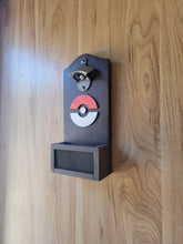 Load image into Gallery viewer, Pokemon Inspired Wall mounted bottle opener with cap catcher