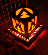 Load image into Gallery viewer, Apex Legends Inspired led lantern with base light - Outlet powered with USB cable/plug and remote
