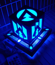 Load image into Gallery viewer, Apex Legends Inspired led lantern with base light - Outlet powered with USB cable/plug and remote
