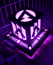 Load image into Gallery viewer, Apex Legends Inspired led lantern with base light - Outlet powered with USB cable/plug and remote