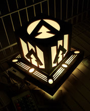 Load image into Gallery viewer, Apex Legends Inspired led lantern with base light - Outlet powered with USB cable/plug and remote