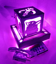Load image into Gallery viewer, Mandalore wars Inspired Lantern - outlet powered led with remote control - now with Baby Yod