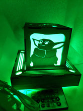 Load image into Gallery viewer, Mandalore wars Inspired Lantern - outlet powered led with remote control - now with Baby Yod