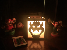 Load image into Gallery viewer, Mario Inspired Lantern- Mario and friends Bowser, Peach, Boo, Mario Color Changing Lantern