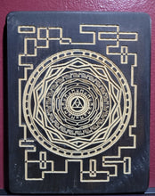 Load image into Gallery viewer, Legend of Zelda Twilight Princess Inspired GLOW in the DARK Mirror of Twlight engraved wood plaque